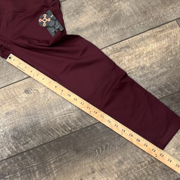 NWT Tommie Copper Women's Lower Back Support Leggings Burgundy Size L - Picture 5 of 12
